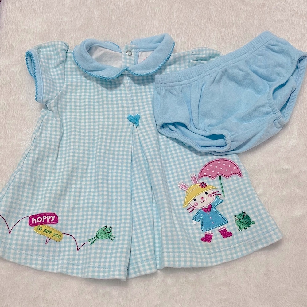 🎀 3-6 months 2 pc baby girl outfit 🎀 baby girl clothes set baby blue